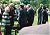 2004 Reunion - 489th veteran Bob Deasy accepts the flag at the Memorial Service