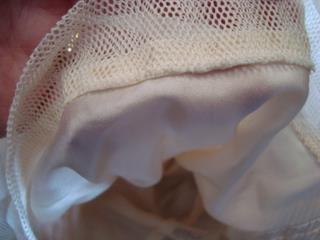 Detail from Helen McMullen's parachute wedding dress