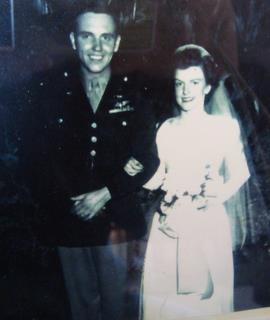 489th Pilot Jack and Helen McMullen on their Wedding Day