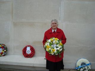 2011 Maisie Woolnough (Friends of the 489th) laid our tribute